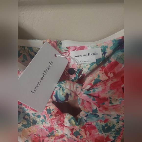 Lovers + Friends Pink Blue Off-Shoulder Bodycon Mini Dress - Picture 4 of 5